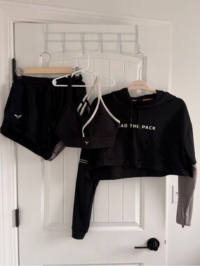 SQUAT WOLF, Three Piece Hoodie, Shorts, and Sports Bra